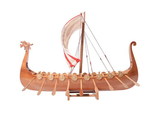 20" Unfinished Wood Hand Painted Model Boat