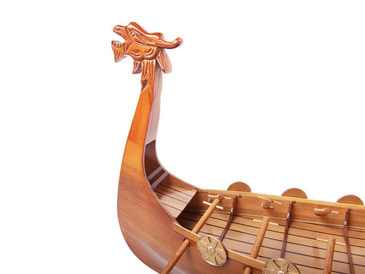 20" Unfinished Wood Hand Painted Model Boat