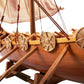 20" Unfinished Wood Hand Painted Model Boat