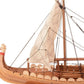 13" Unfinished Wood Hand Painted Model Boat