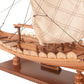 13" Unfinished Wood Hand Painted Model Boat