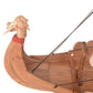 13" Unfinished Wood Hand Painted Model Boat