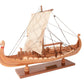 13" Unfinished Wood Hand Painted Model Boat