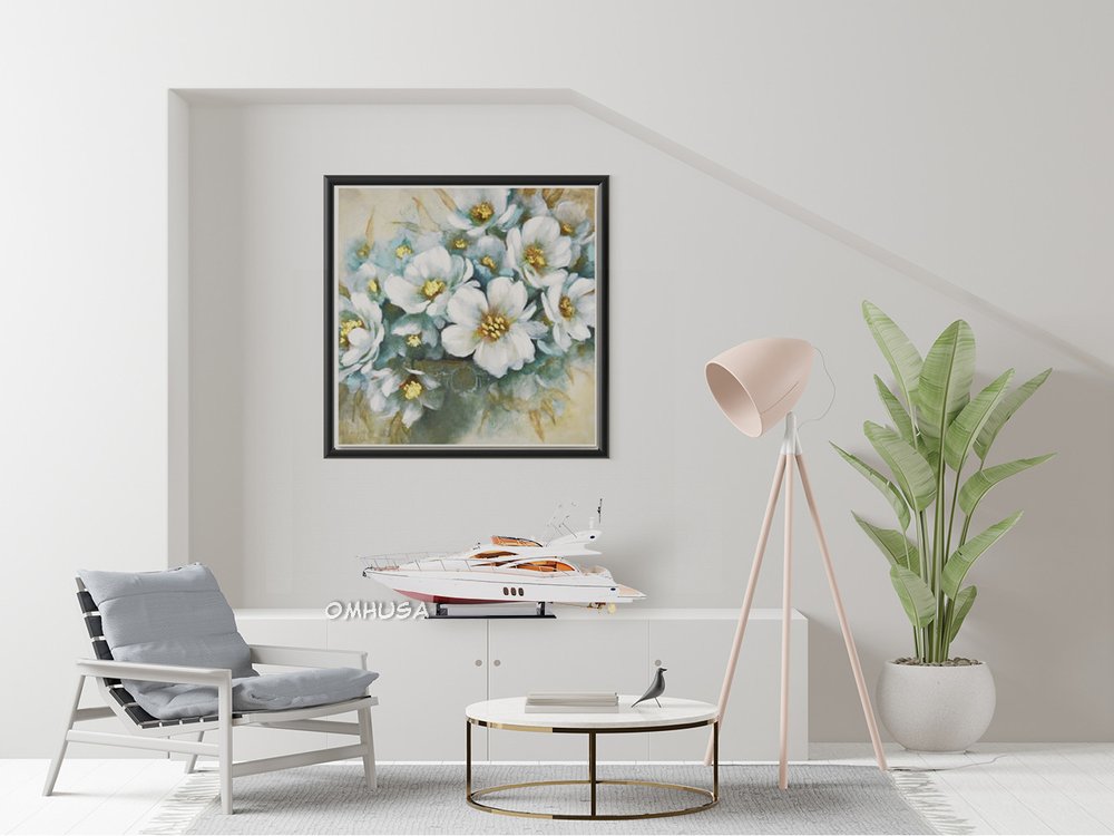 14" Unfinished Wood Hand Painted Model Boat