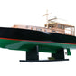15" Unfinished Wood Hand Painted Model Boat