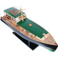 14" Unfinished Wood Hand Painted Model Boat