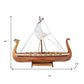 10" Unfinished Wood Hand Painted Model Boat