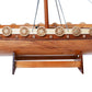 10" Unfinished Wood Hand Painted Model Boat