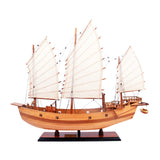 23" Unfinished Wood Hand Painted Model Boat