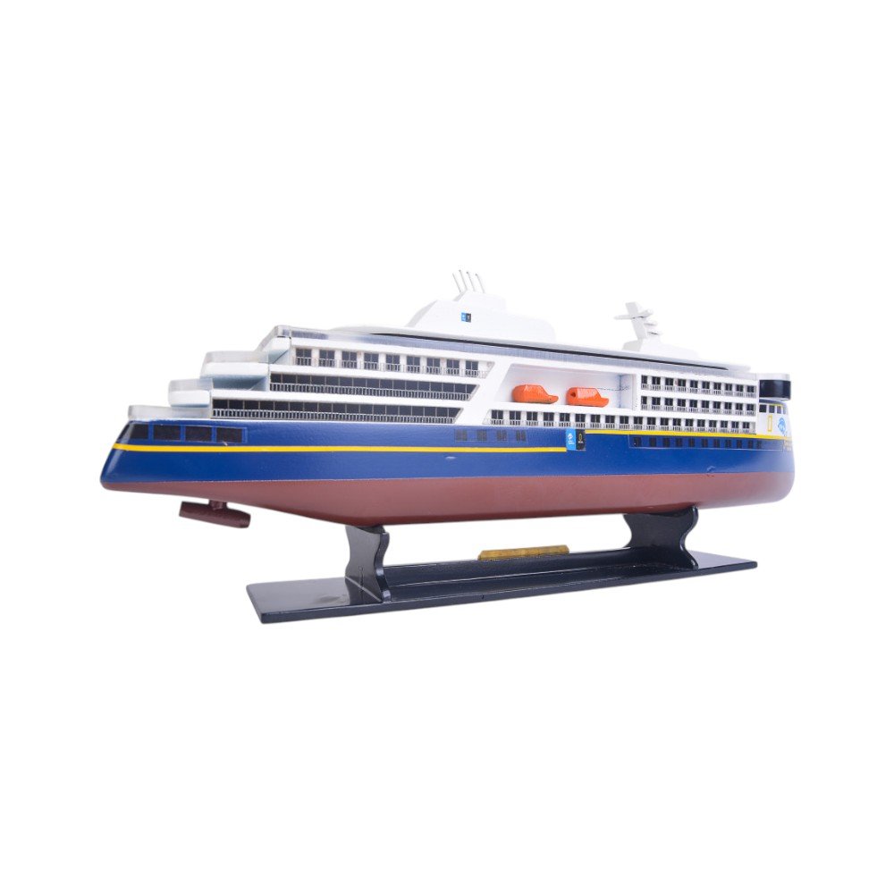 4" Unfinished Wood Hand Painted Model Boat