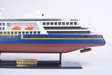 4" Unfinished Wood Hand Painted Model Boat