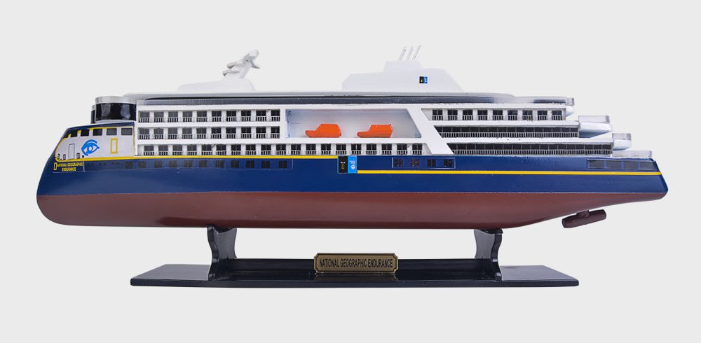 4" Unfinished Wood Hand Painted Model Boat