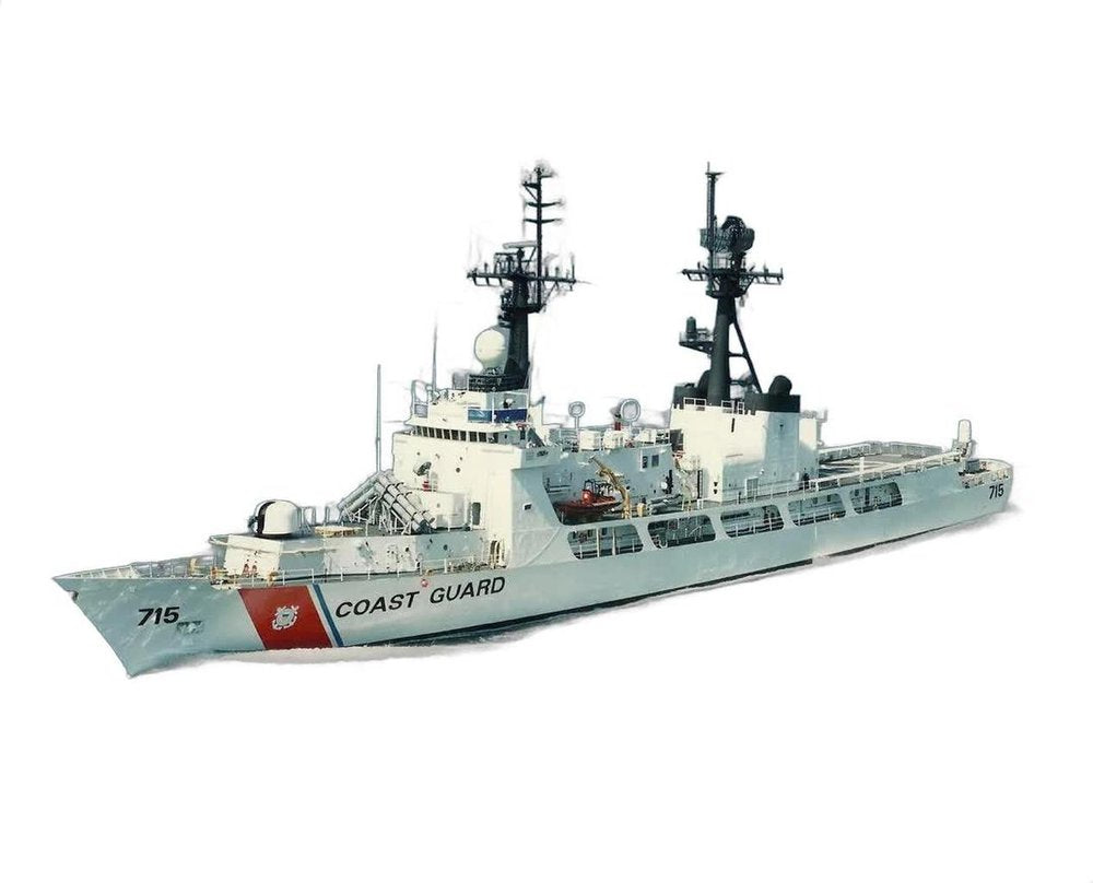 10" Unfinished Wood Hand Painted Model Boat