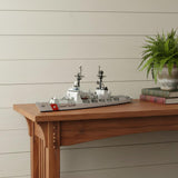 10" Unfinished Wood Hand Painted Model Boat