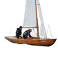 32" Unfinished Wood Hand Painted Model Boat