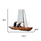 32" Unfinished Wood Hand Painted Model Boat