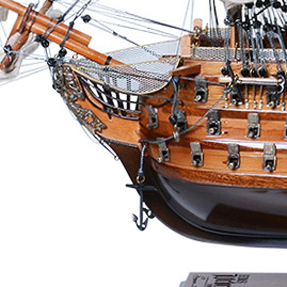 27" Unfinished Wood Hand Painted Model Boat