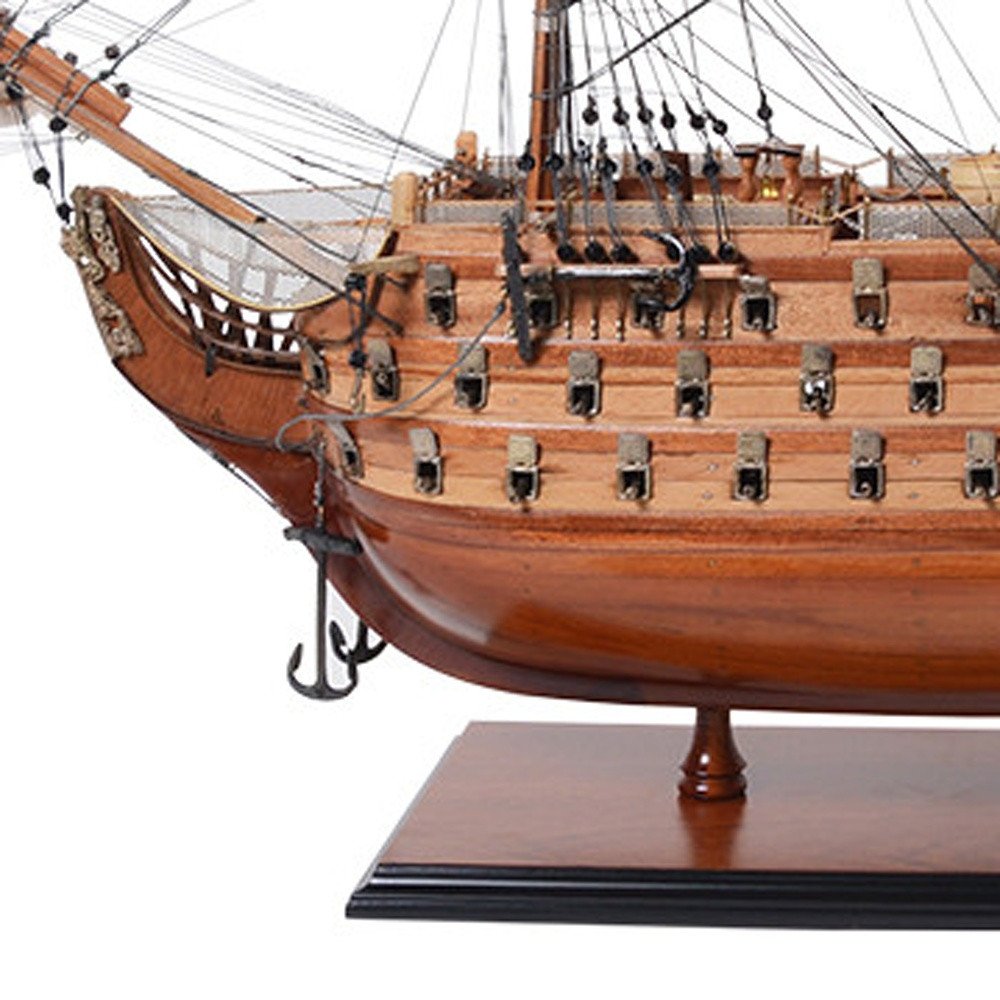 36" Unfinished Wood Hand Painted Model Boat