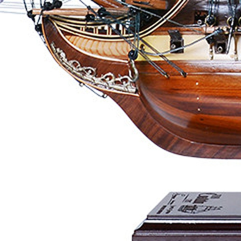 25" Unfinished Wood Hand Painted Model Boat