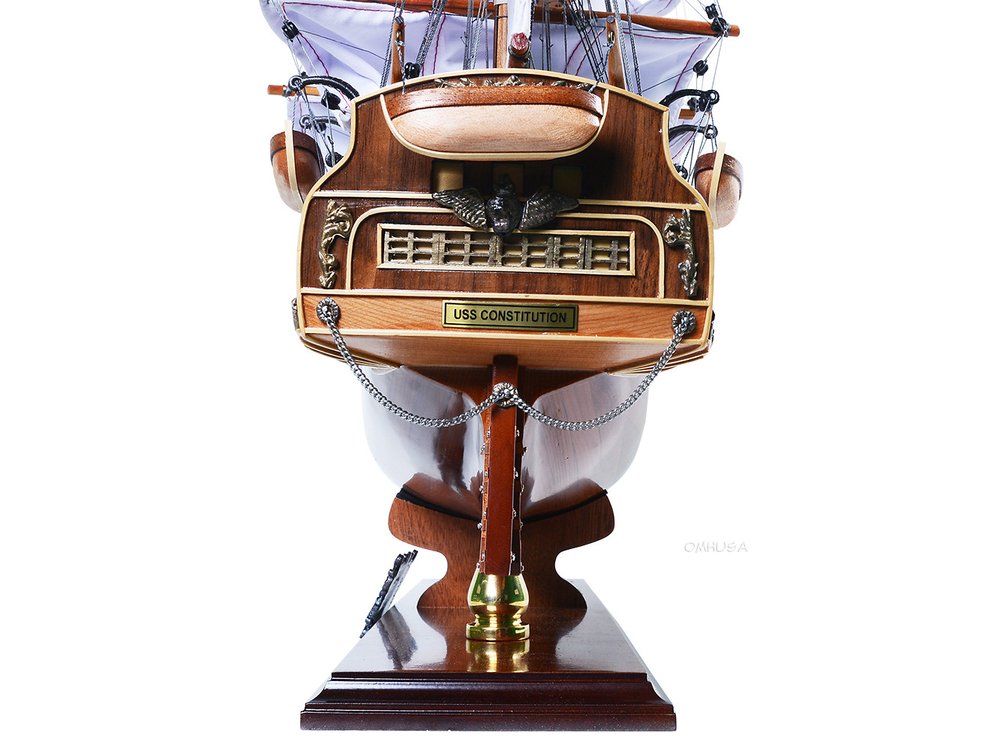 25" Unfinished Wood Hand Painted Model Boat