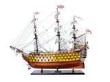 36" Unfinished Wood Hand Painted Model Boat