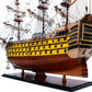 36" Unfinished Wood Hand Painted Model Boat