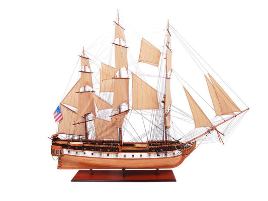 60" Unfinished Wood Hand Painted Model Boat