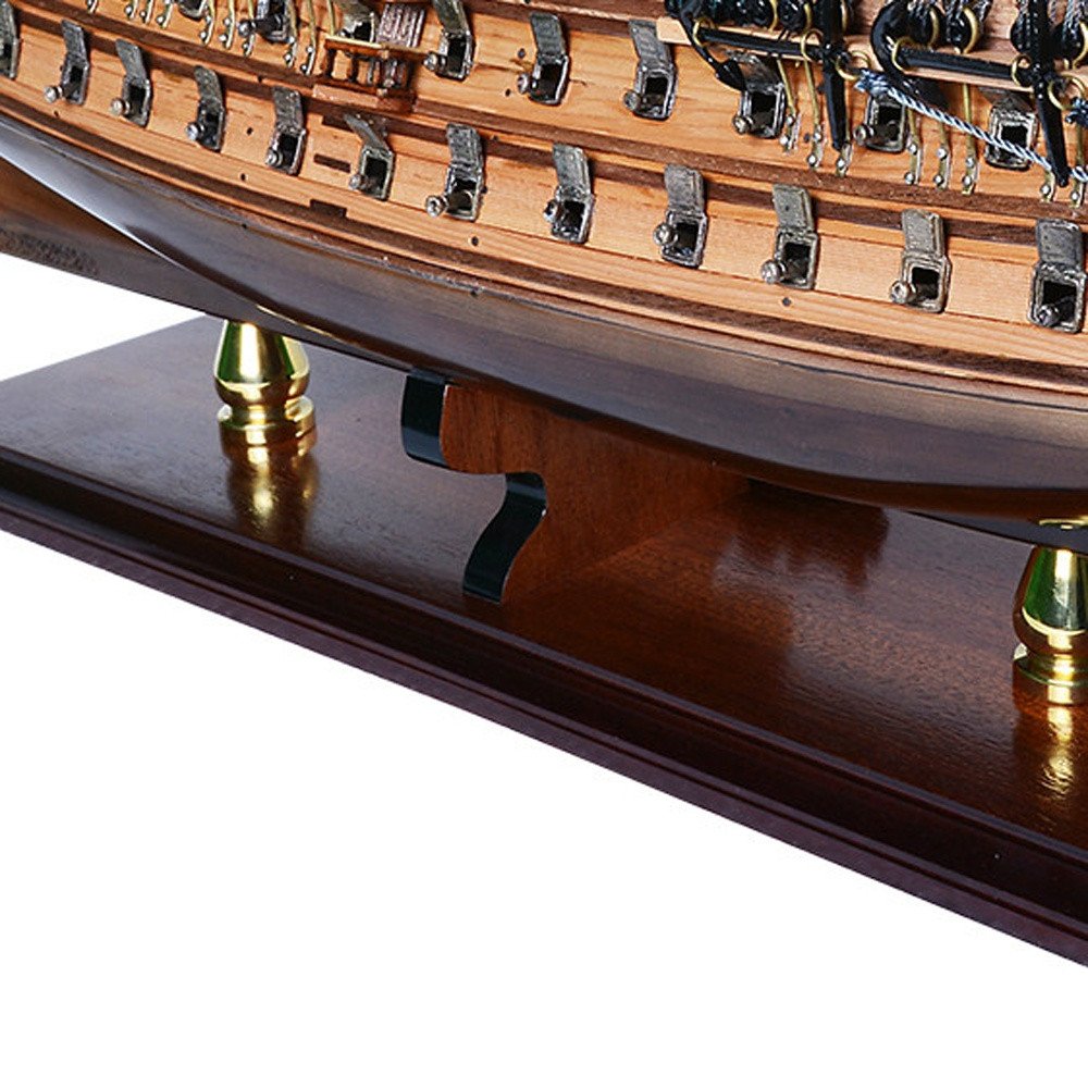 26" Unfinished Wood Hand Painted Model Boat