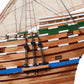 30" Unfinished Wood Hand Painted Model Boat