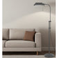 57" Gray Metal Adjustable Reading Floor Lamp With Gray Metal Shade