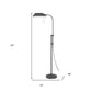 Gray Metal Adjustable Reading Floor Lamp With Gray Metal Shade