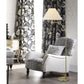 68" Antiqued Brass Metal Reading Floor Lamp With Off White Fabric Empire Shade