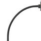 68" Bronze Metal Reading Floor Lamp With Off White Fabric Empire Shade