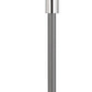 60" Silver Metal Floor Lamp With White Fabric Drum Shade