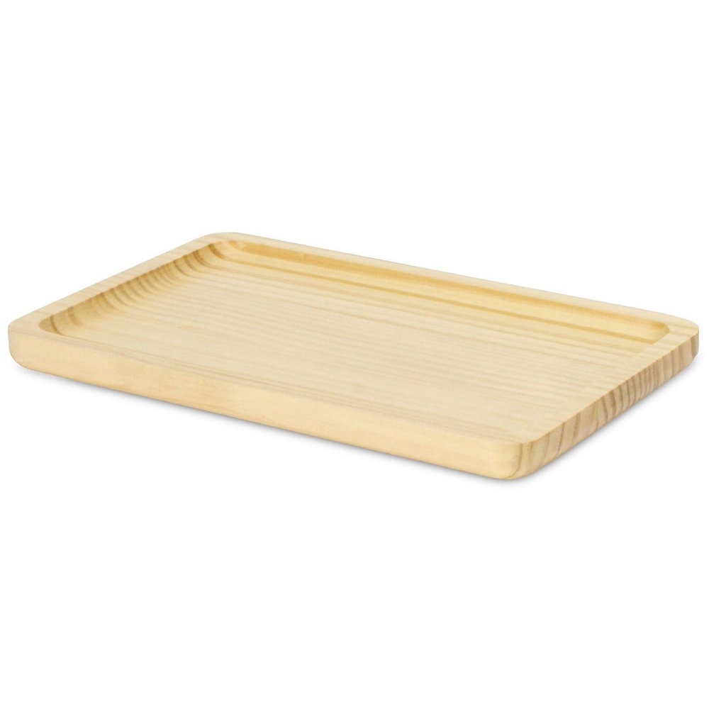 12" Natural Solid Wood Handmade Vanity Tray