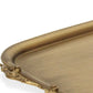 19" Antiqued Gold Cast Iron Handmade Vanity Tray