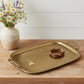19" Antiqued Gold Cast Iron Handmade Vanity Tray
