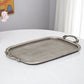 19" Silver Cast Iron Handmade Vanity Tray With Handles