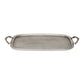 19" Silver Cast Iron Handmade Vanity Tray With Handles