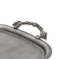 19" Silver Cast Iron Handmade Vanity Tray With Handles