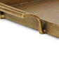 Set of Two Gold Cast Iron Handmade Vanity Trays With Handles