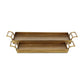 Set of Two Gold Cast Iron Handmade Vanity Trays With Handles