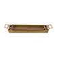 Set of Two Gold Cast Iron Handmade Vanity Trays With Handles
