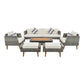 Four Piece Outdoor Gray Wicker Sofa Seating Group with Gray Cushions