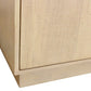 72" Natural Distressed Solid Wood Carved Geometric Sideboard with Four Doors