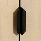 72" Natural Distressed Solid Wood Carved Geometric Sideboard with Four Doors