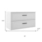 40" White Wood Freestanding Bathroom Vanity With White Sink And Two Drawers