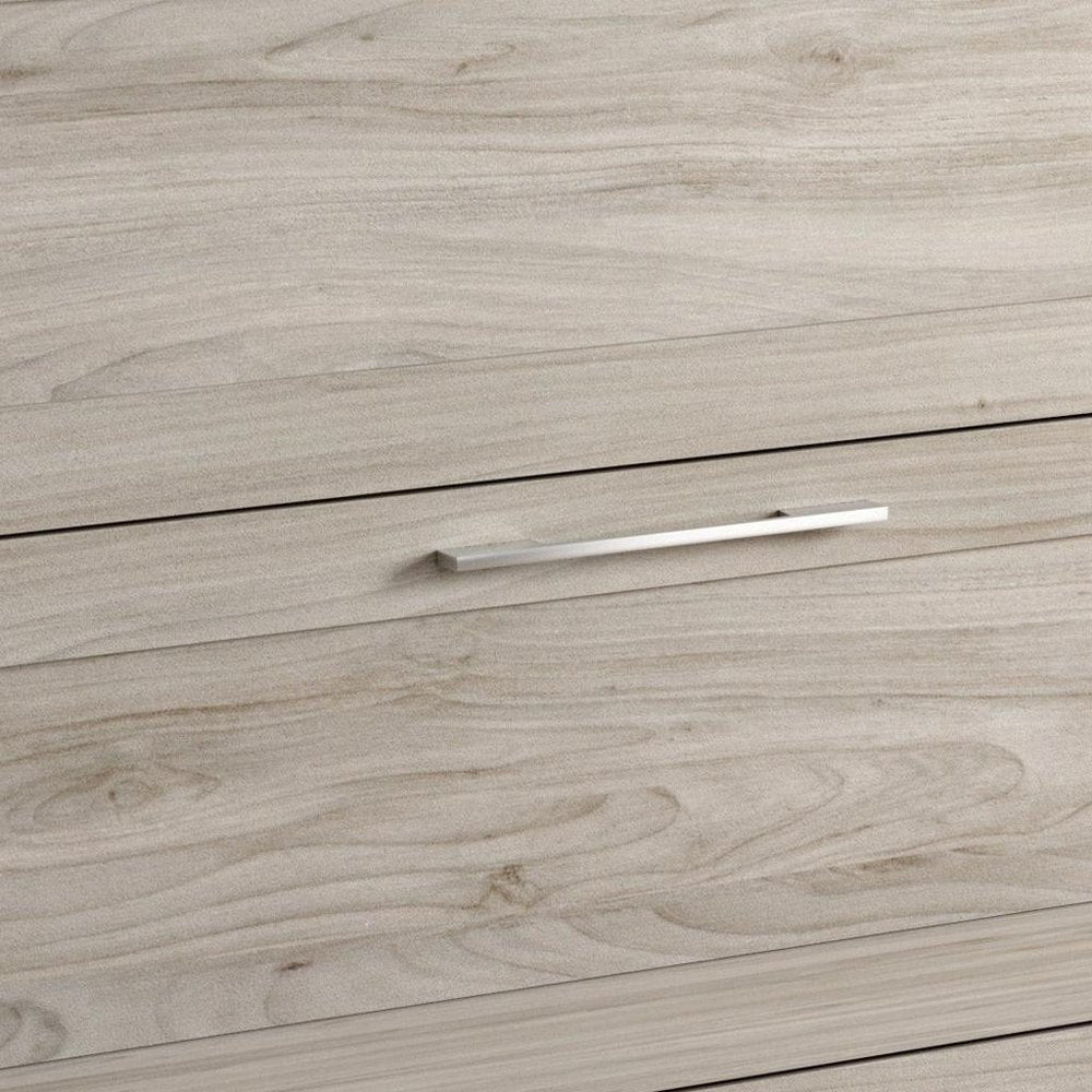 40" Natural Wood Freestanding Bathroom Vanity With White Sink And Two Drawers