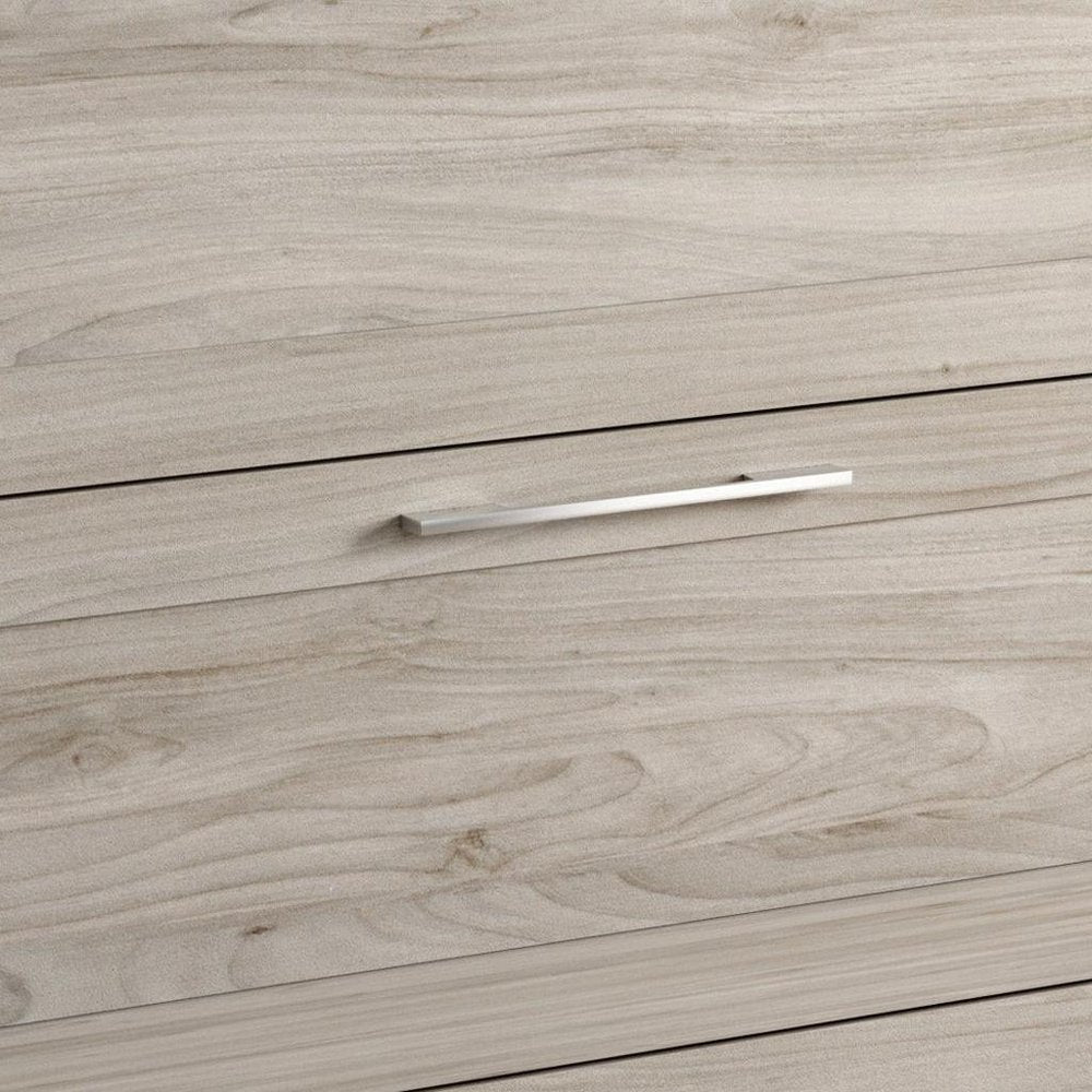 40" Natural Wood Freestanding Bathroom Vanity With White Sink And Two Drawers