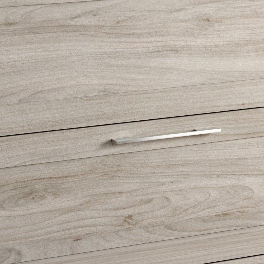 40" Natural Wood Freestanding Bathroom Vanity With White Sink And Two Drawers